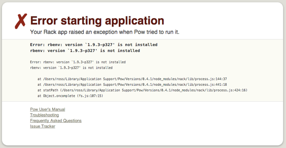 Error: rbenv: version 1.9.3-p327' is not installed